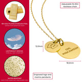 Wisconsin Badgers Coin Charm Necklace - 18K Gold Dipped