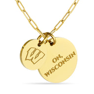 Wisconsin Paperclip Chain Charm Necklace