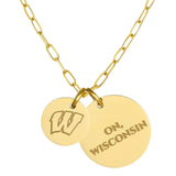 Wisconsin Paperclip Chain Charm Necklace