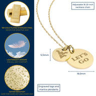 WVU 18K Gold Dipped Coin Charm Necklace