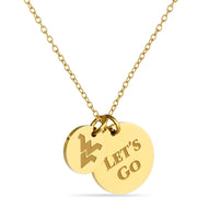 WVU 18K Gold Dipped Coin Charm Necklace