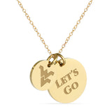 WVU 18K Gold Dipped Coin Charm Necklace