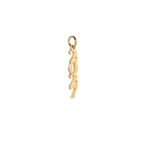 Year Charms - 18K Gold Coated Stainless Steel