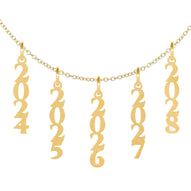 Year Charms - 18K Gold Coated Stainless Steel