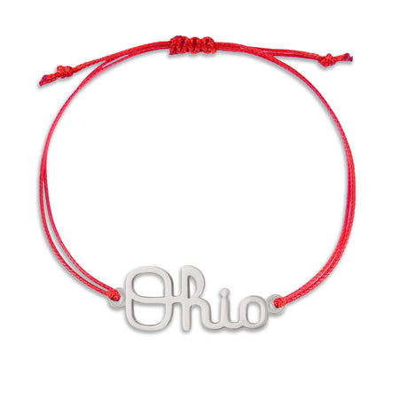 Red With Clear Stripe Crystal Charm