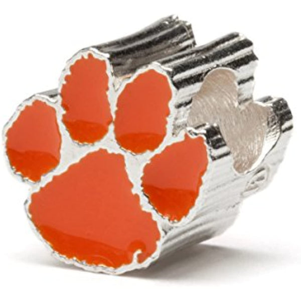 Clemson University Tigers Paw Charm Bracelet
