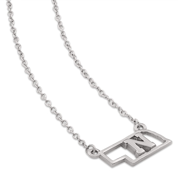 Nebraska Cornhuskers Logo Necklace + Crystal Drop Earring Set
