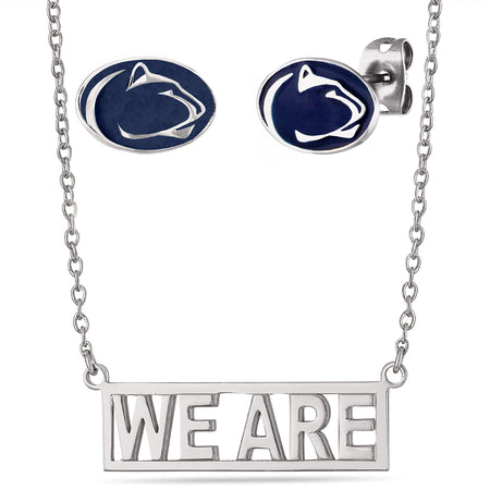 Penn State Lion Crystal Drop Earrings