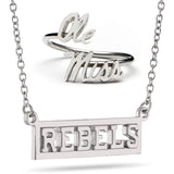 Ole Miss Rebels Script Necklace + Ring Set