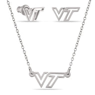 Virginia Tech Cutout VT Studs and Necklace Set
