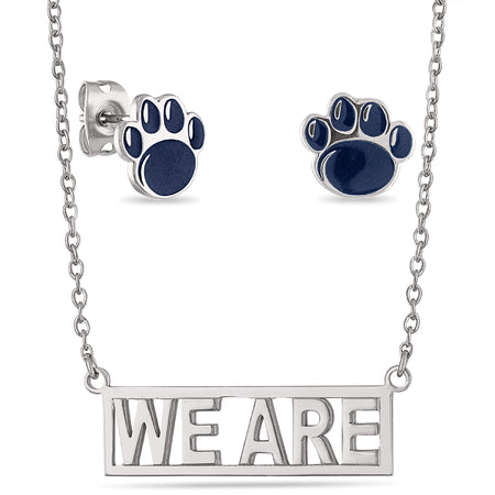 Penn State Nittany Lion Earring and Necklace Set