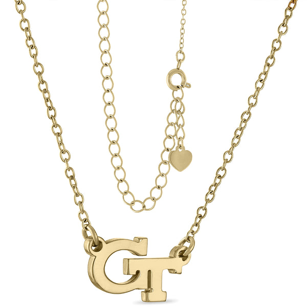 Georgia Tech Gold Plated GT Necklace