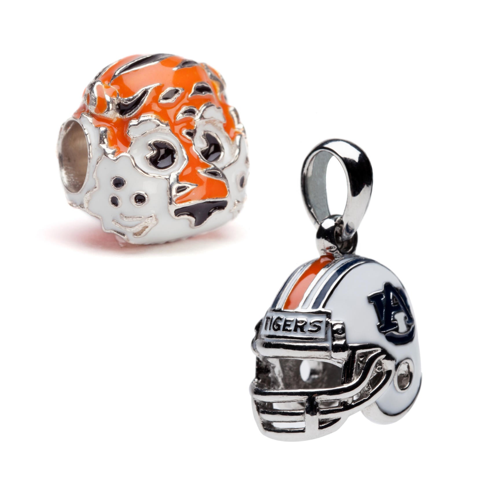 chapstick on football helmet Auburn Aubie Tiger + Football Helmet 2-Pc Bead Charm Set