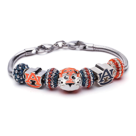 Clemson University Tigers Paw Charm Bracelet