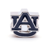 Auburn Navy + Orange AU Logo 2-Pc Bead Charm Set