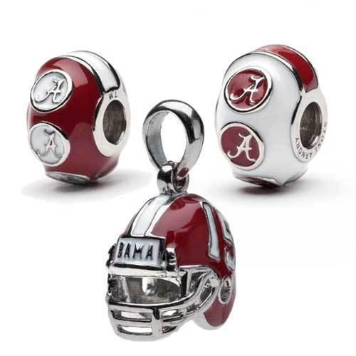 University of Alabama Jewelry Helmet Charm and Bead Set of Three