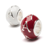 Arkansas White + Cardinal 2-Pc Logo Bead Charm Set