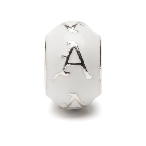 Arkansas Razorback Bead Charm Jewelry - Round White A Bead Charm