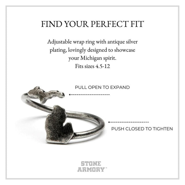 Michigan Ring - Antique Silver