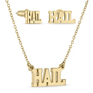Michigan HAIL Gold Plated Jewelry Set