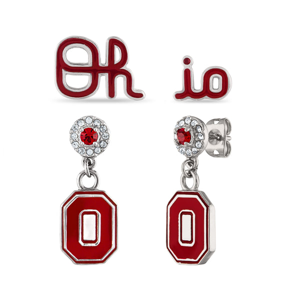 Ohio State University Earrings Set