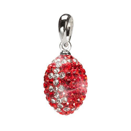 Clear and Red Sparkle Crystal Two Charm Set