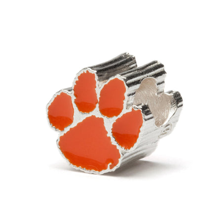 Clemson Charm Pendant - Orange Tiger Paw