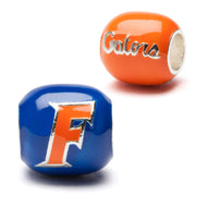 Florida 2-Pc Bead Charm Set - Orange + Blue 2-Sided Logo Bead Charms