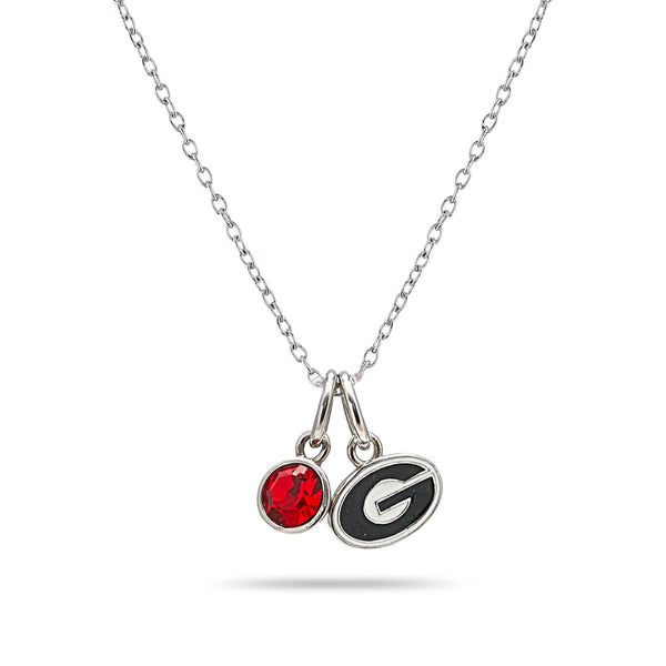 Georgia G Logo Crystal Necklace