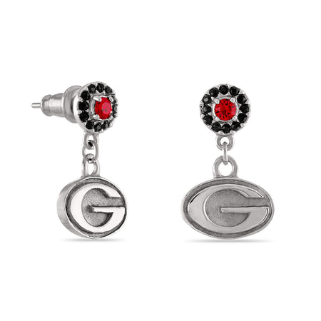 Georgia Bulldog Earring + Necklace Set