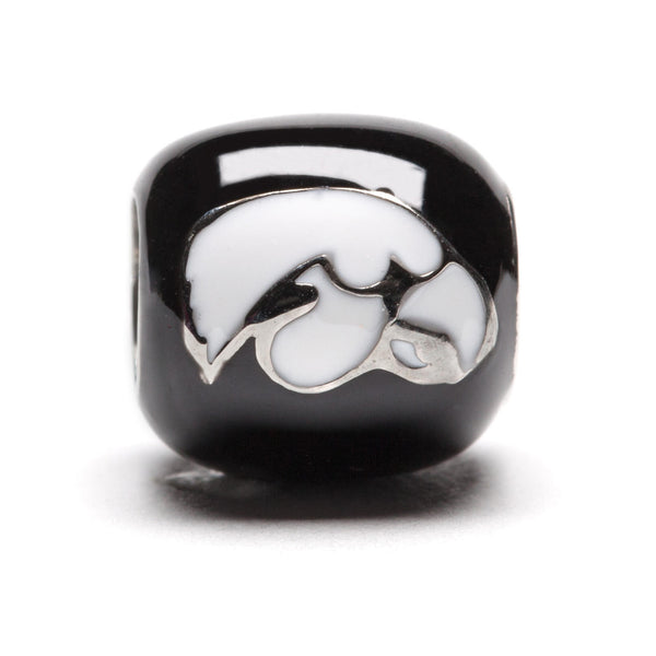 Iowa Bead Charm - Black & White 2-Sided Logo