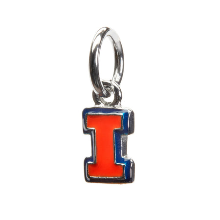 Illinois Orange + White Logo Stripe Bead Charm Set