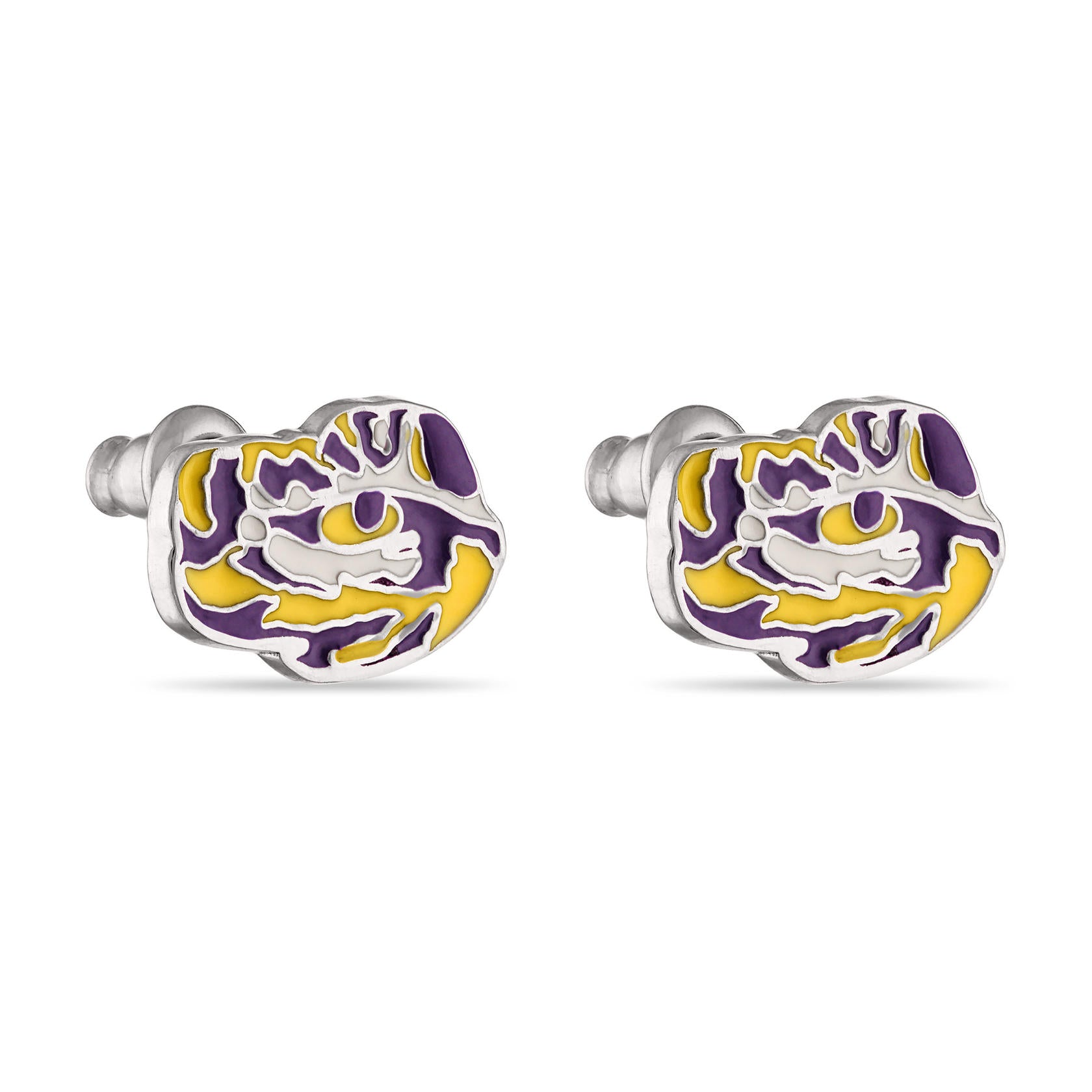 Silver Tiger Stud Earrings | Hypoallergenic Surgical Steel | Butterfly Closure | Gift Boxed