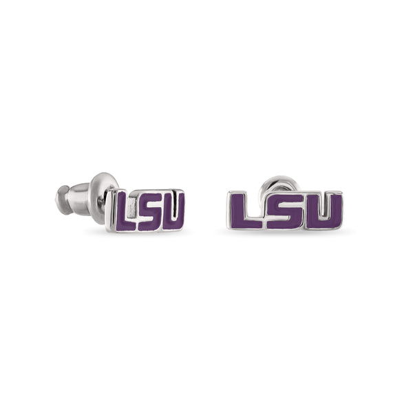 LSU Purple Logo Studs