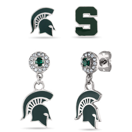 MSU Spartans Charm Bead Jewelry - White Spartan Bead Charm