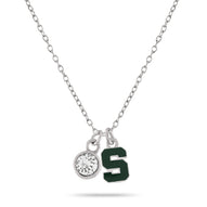 Michigan State Block S Crystal Necklace
