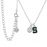 Michigan State Block S Crystal Necklace