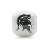 Michigan State Bead Charm - White 2-Sided Logo