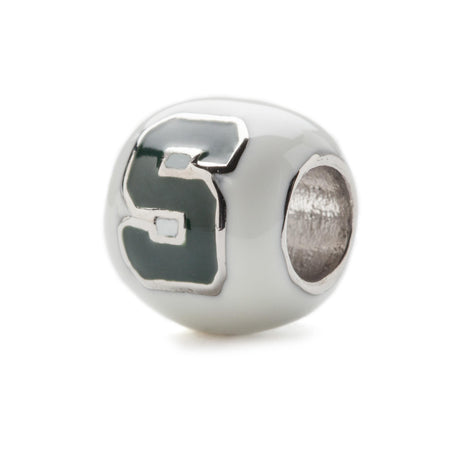Michigan State Bead Charm - Green Spartan Sideview