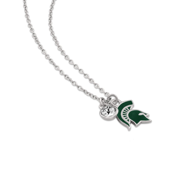 Michigan State Spartan Necklace and Earring Set