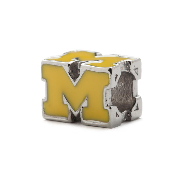 University of Michigan Charm Set -  Maize Block M & Round Charms