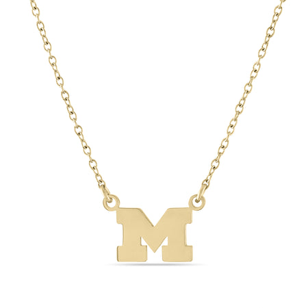 Michigan HAIL Gold Plated Script Necklace