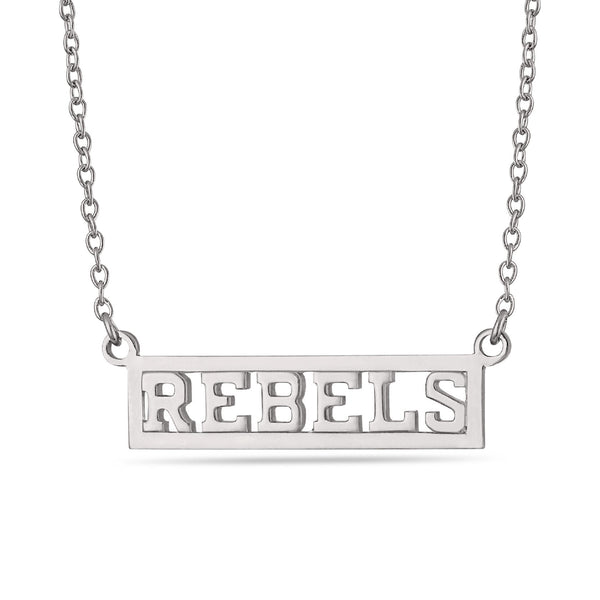 Ole Miss REBELS Script Bar Necklace