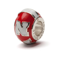 Nebraska Bead Charm - Red Logo Stripe