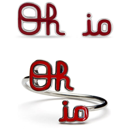 Ohio State Script Ohio Necklace - Stainless Steel
