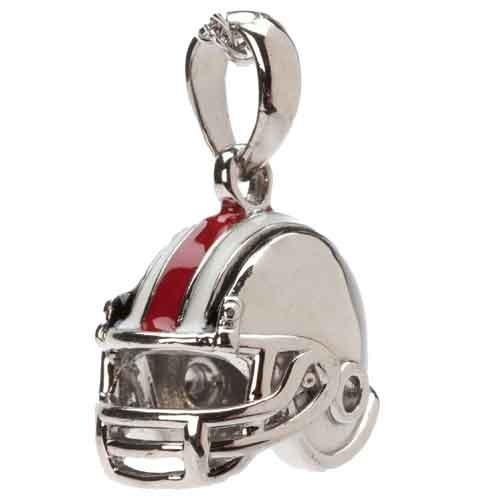 OSU Football Helmet and Crystal Football Charm Necklace