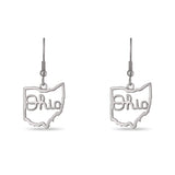 OSU Script Ohio State Dangle Earrings and Script Ohio Necklace Set