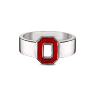 Ohio State Buckeye Charms for Bracelets - Scarlet Block O and Buckeye Leaf  Bead - Hypoallergenic Stainless Steel Charms - OSU Football Gifts