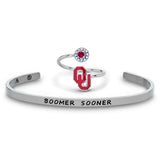 Gift Set-Love University of Oklahoma Ring and 'Boomer Sooner' Bangle