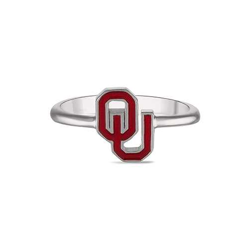 Oklahoma Sooners Silver Class Ring β Stone Armory